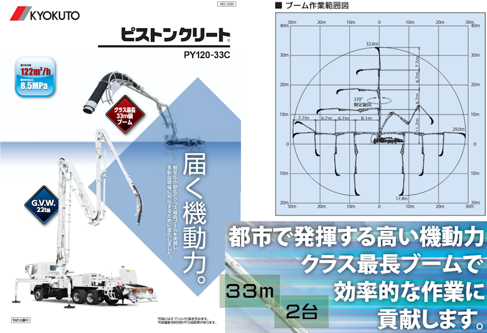 ピストンクリート　PY120-33C（33m）